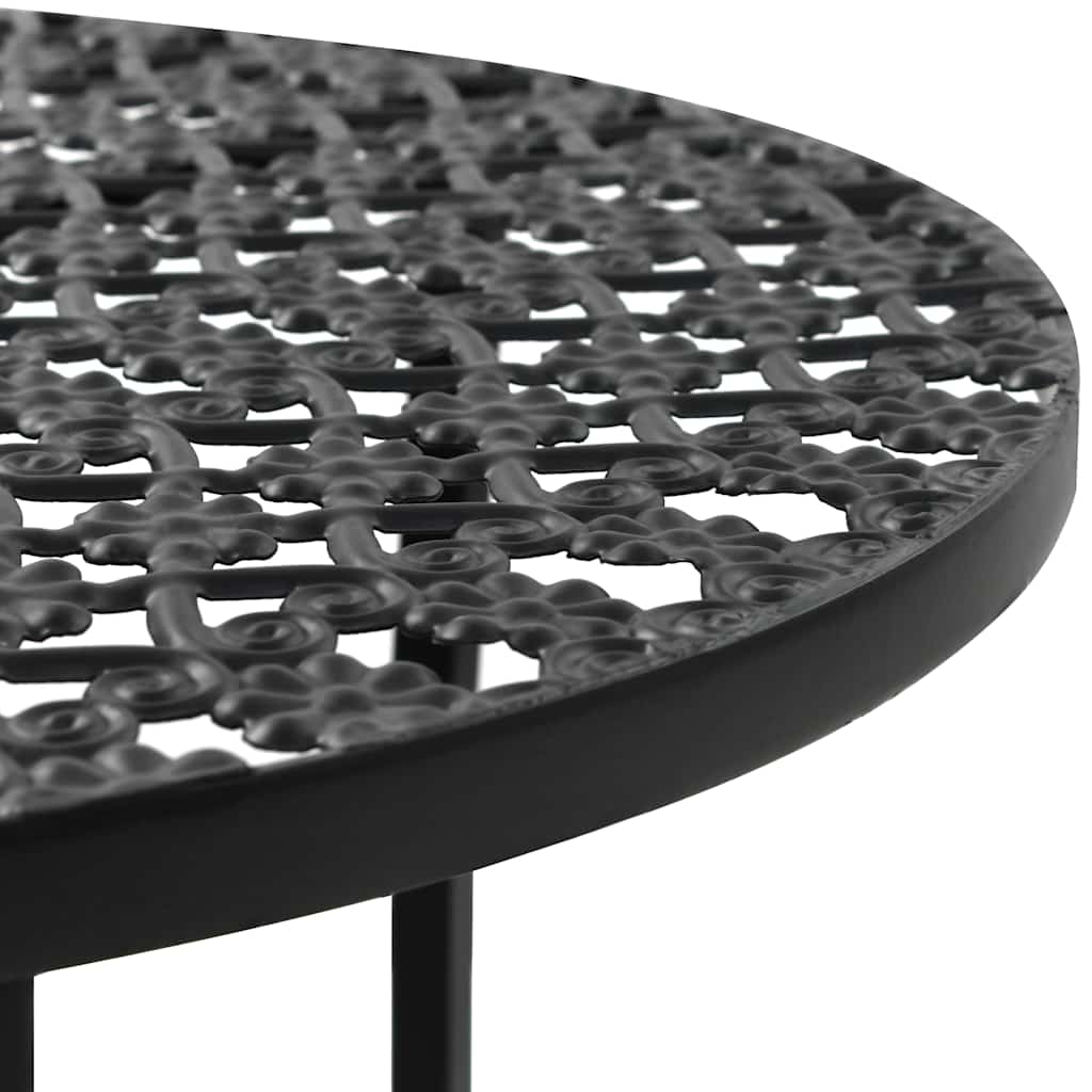 245939 vidaXL Bistro Table Black 40x70 cm Metal