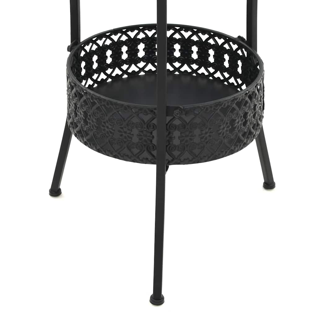 245939 vidaXL Bistro Table Black 40x70 cm Metal