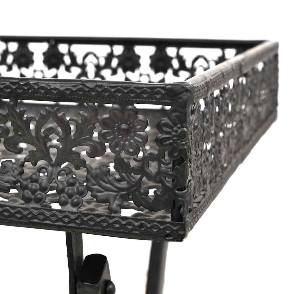 245941 vidaXL Folding Tea Table Vintage Style Metal 58x35x72 cm Black