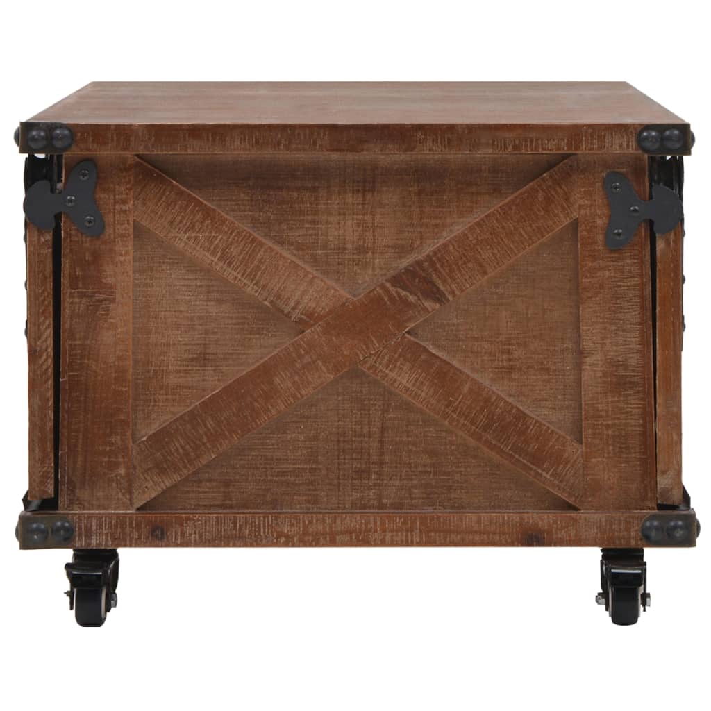 246119 vidaXL Coffee Table Solid Fir Wood 91x51x38 cm Brown