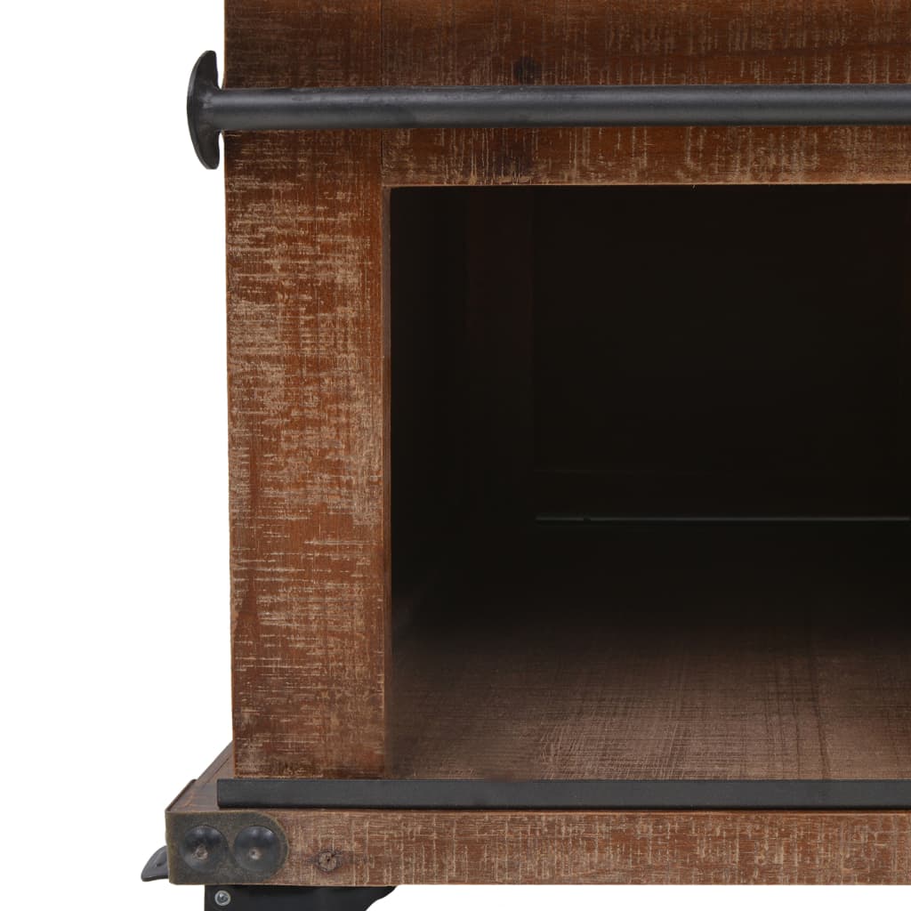 246119 vidaXL Coffee Table Solid Fir Wood 91x51x38 cm Brown