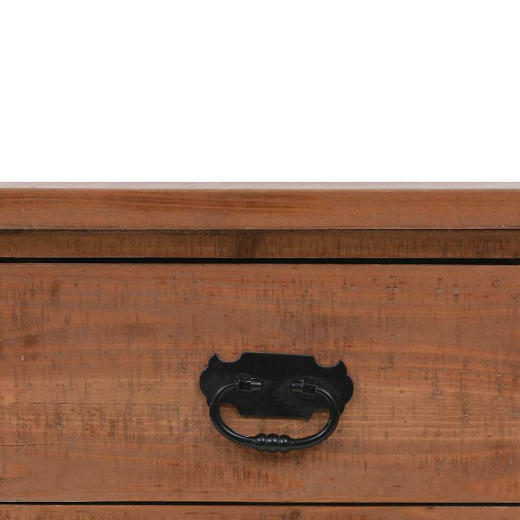 246122 vidaXL Console Table Solid Fir Wood 126x40x77,5 cm Brown