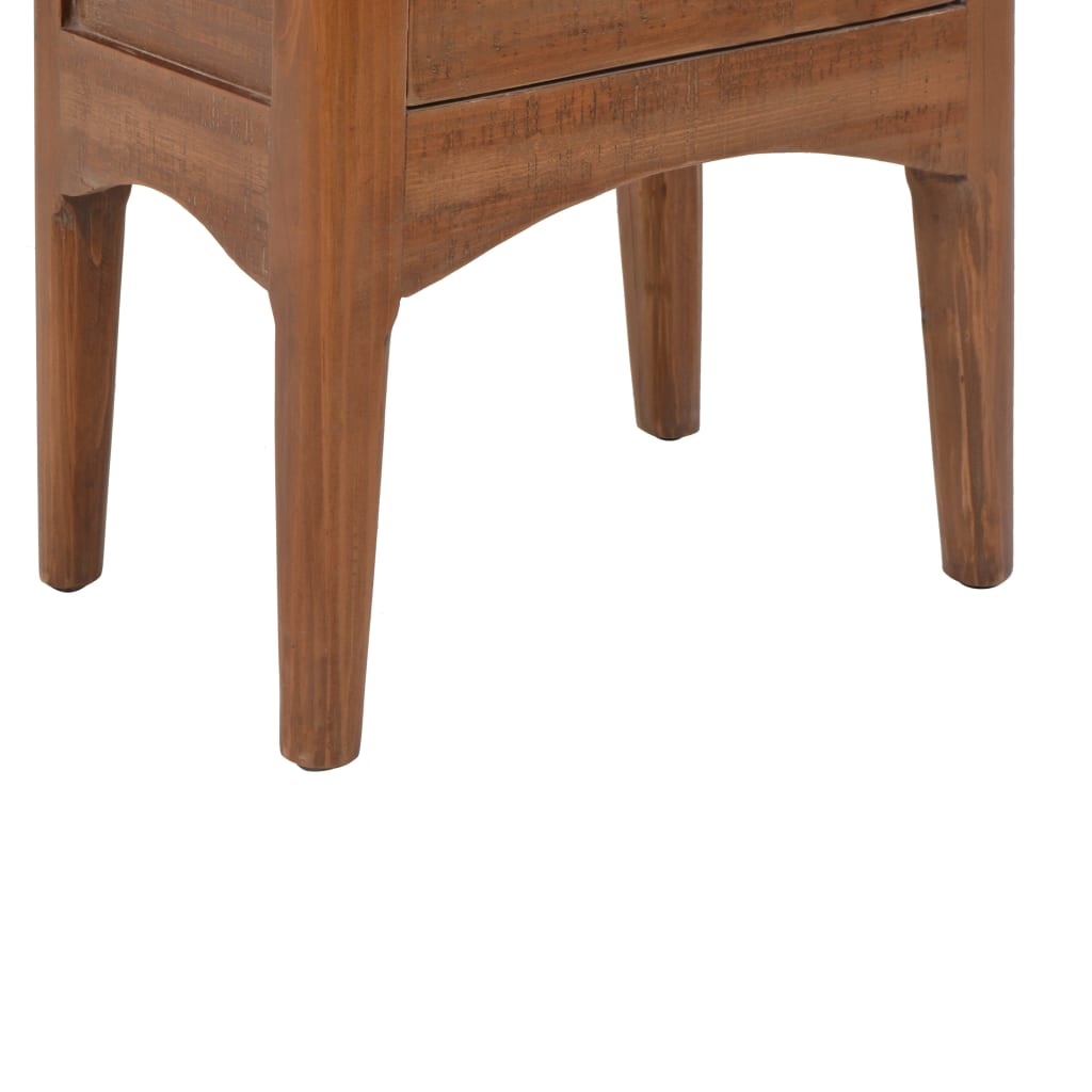 vidaXL Bedside Cabinet Solid Fir Wood 40x29x68 cm Brown