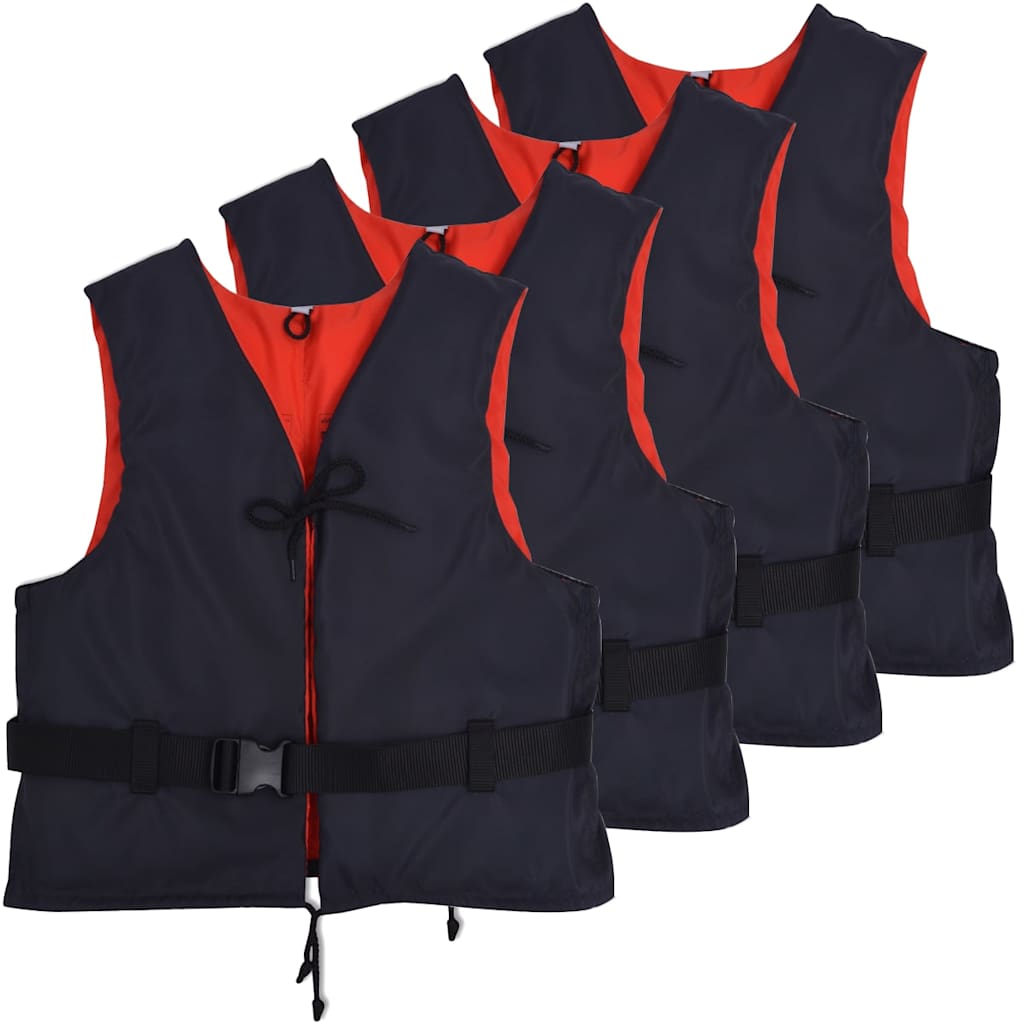 vidaXL Buoyancy Aids 4 pcs 50 N 50-70 kg Navy Blue