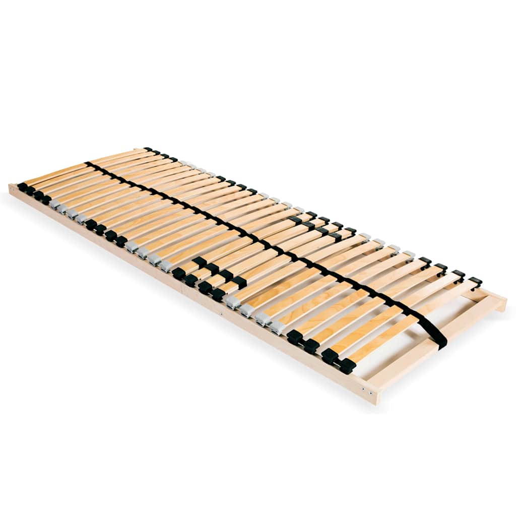 Slatted Bed Base without Mattress with 28 Slats 7 Zones 70x200 cm