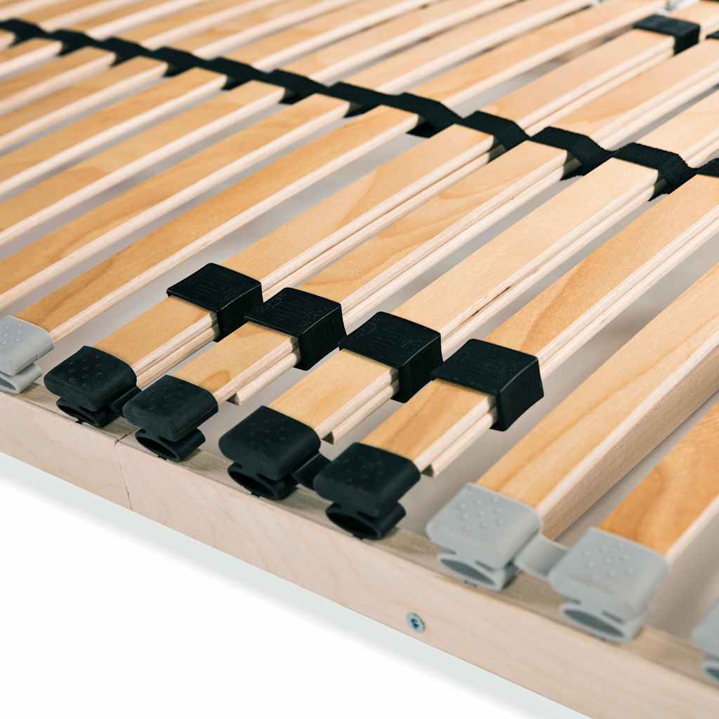 Slatted Bed Base without Mattress with 28 Slats 7 Zones 70x200 cm