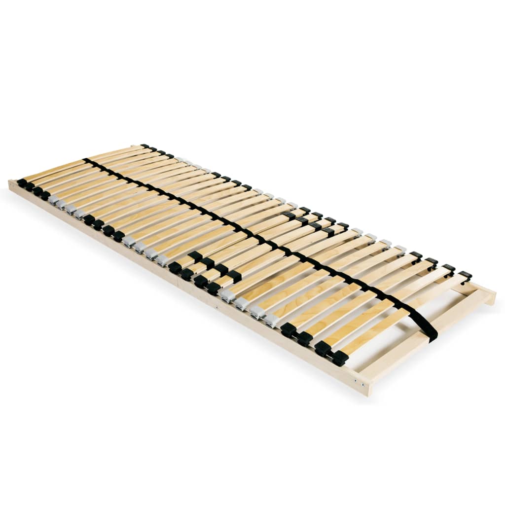 Slatted Bed Base without Mattress with 28 Slats 7 Zones 90x200 cm