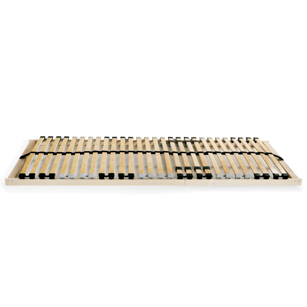 Slatted Bed Base without Mattress with 28 Slats 7 Zones 90x200 cm