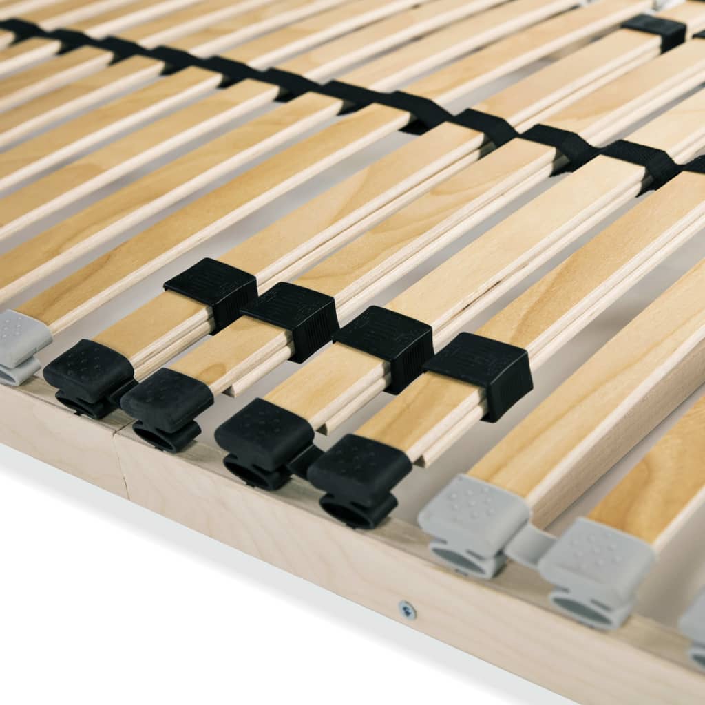 Slatted Bed Base without Mattress with 28 Slats 7 Zones 90x200 cm