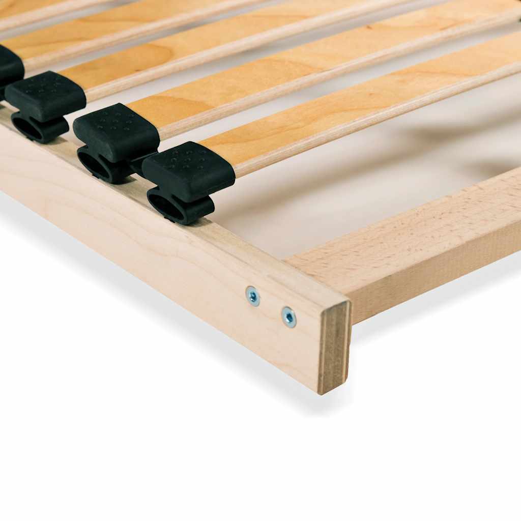 Slatted Bed Base without Mattress with 28 Slats 7 Zones 100x200 cm