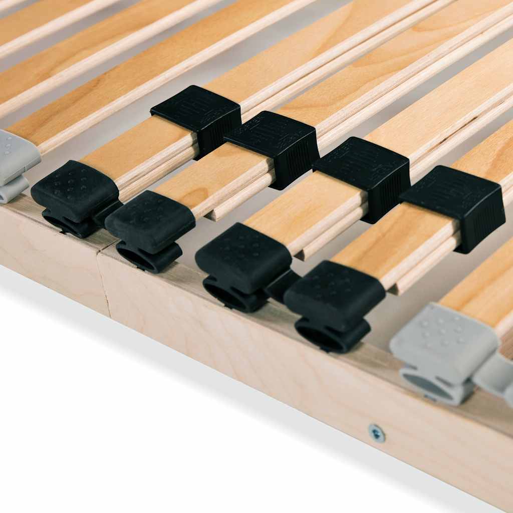 Slatted Bed Base without Mattress with 28 Slats 7 Zones 100x200 cm