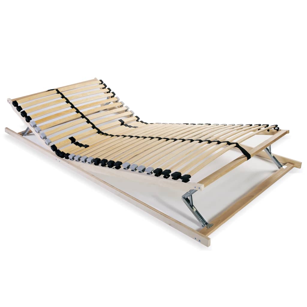 Slatted Bed Base without Mattress with 28 Slats 7 Zones 70x200 cm