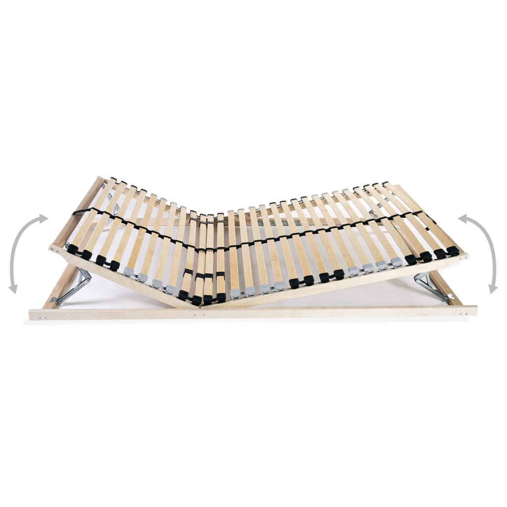 Slatted Bed Base without Mattress with 28 Slats 7 Zones 70x200 cm