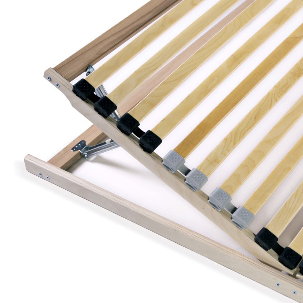 Slatted Bed Base without Mattress with 28 Slats 7 Zones 70x200 cm