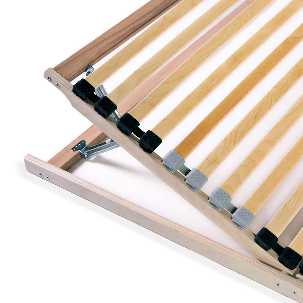 Slatted Bed Base without Mattress with 28 Slats 7 Zones 80x200 cm