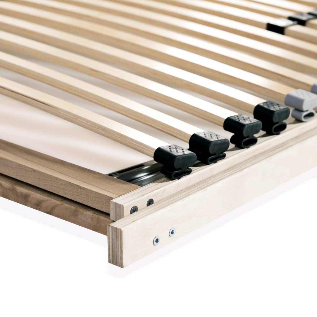 Slatted Bed Base without Mattress with 28 Slats 7 Zones 90x200 cm