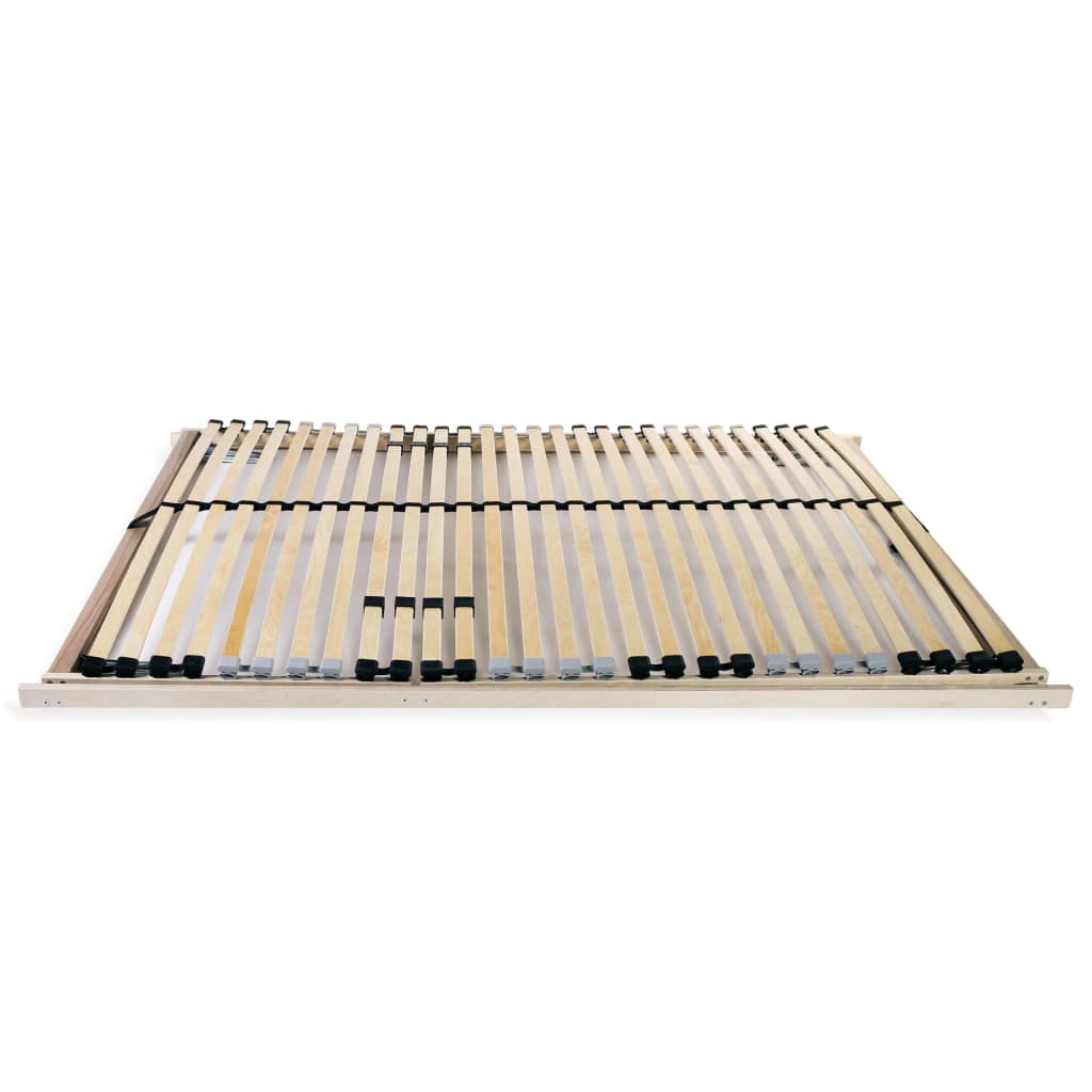 vidaXL Slatted Bed Base without Mattress with 28 Slats 7 Zones 120x200 cm