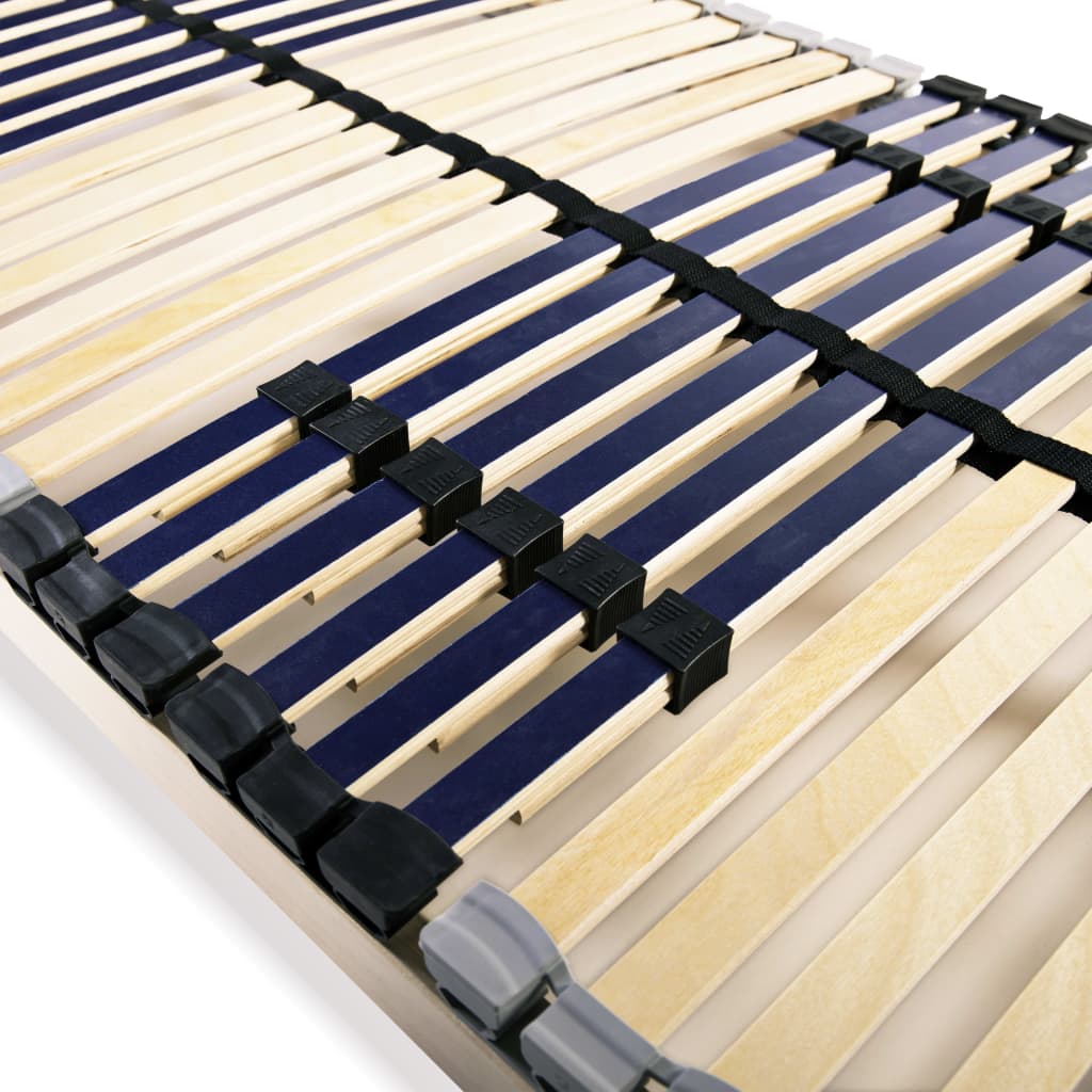 Slatted Bed Base without Mattress with 42 Slats 7 Zones 70x200 cm