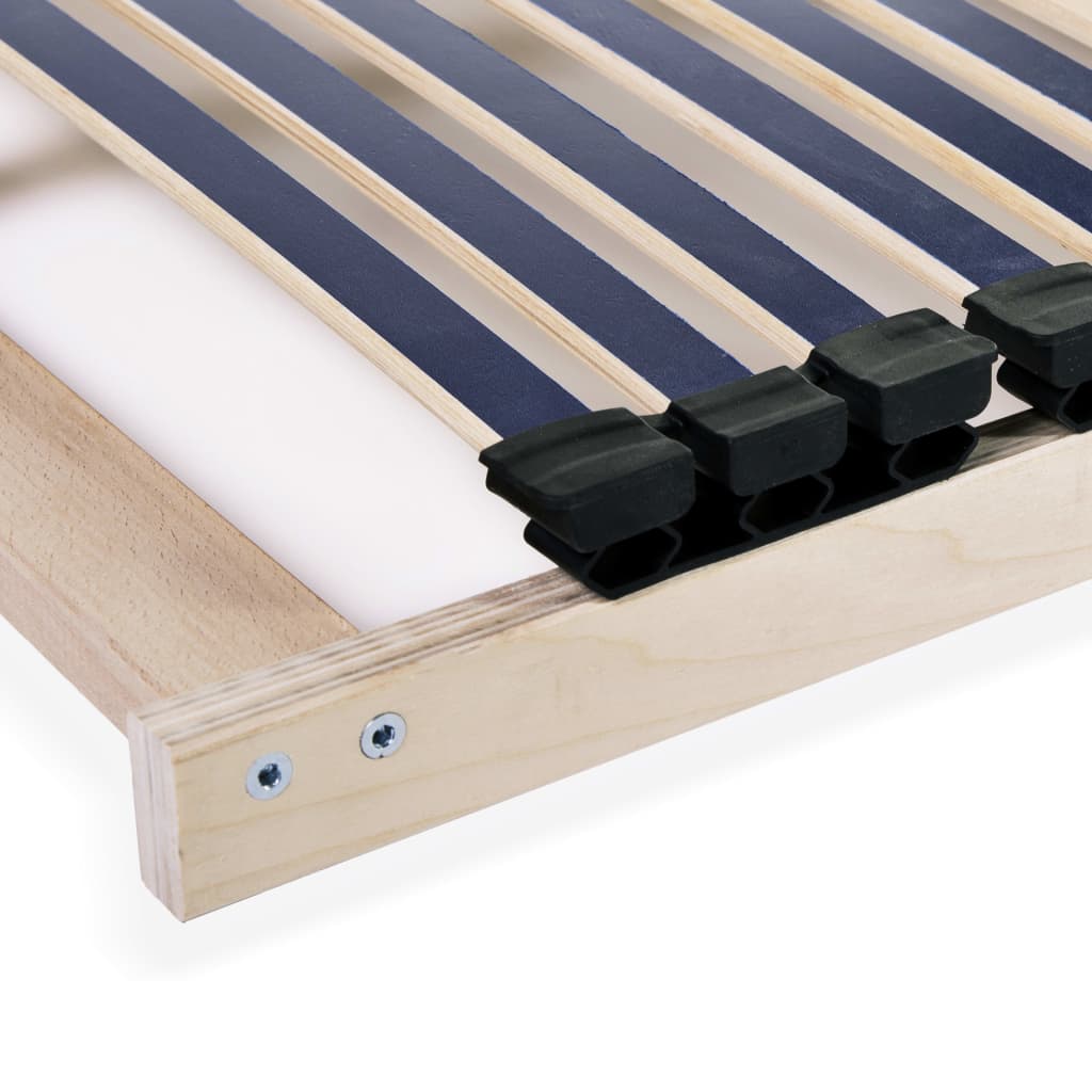 vidaXL Slatted Bed Base without Mattress with 42 Slats 7 Zones 120x200 cm