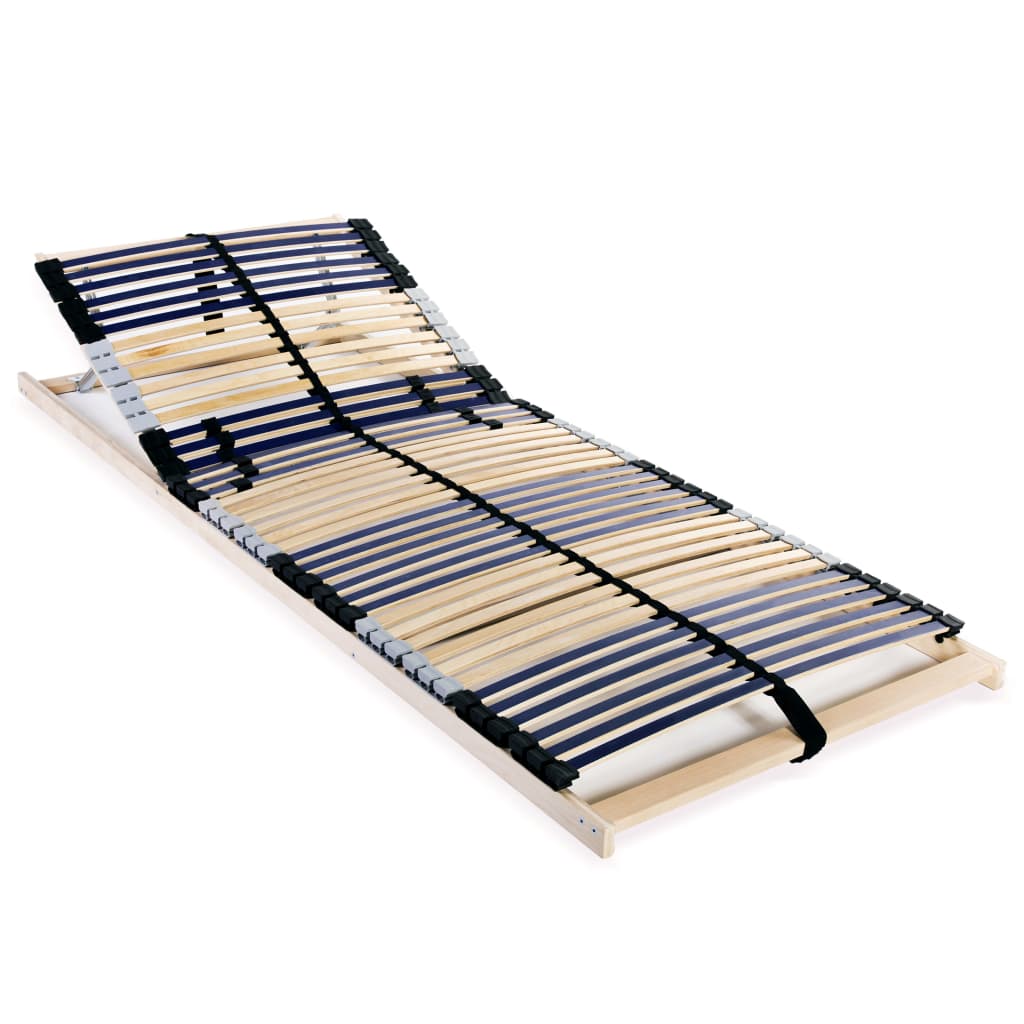 vidaXL Slatted Bed Base without Mattress with 42 Slats 7 Zones 70x200 cm