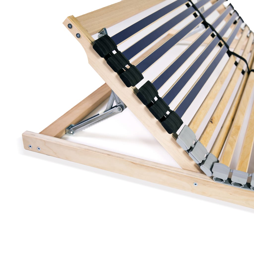 Slatted Bed Base without Mattress with 42 Slats 7 Zones 100x200 cm
