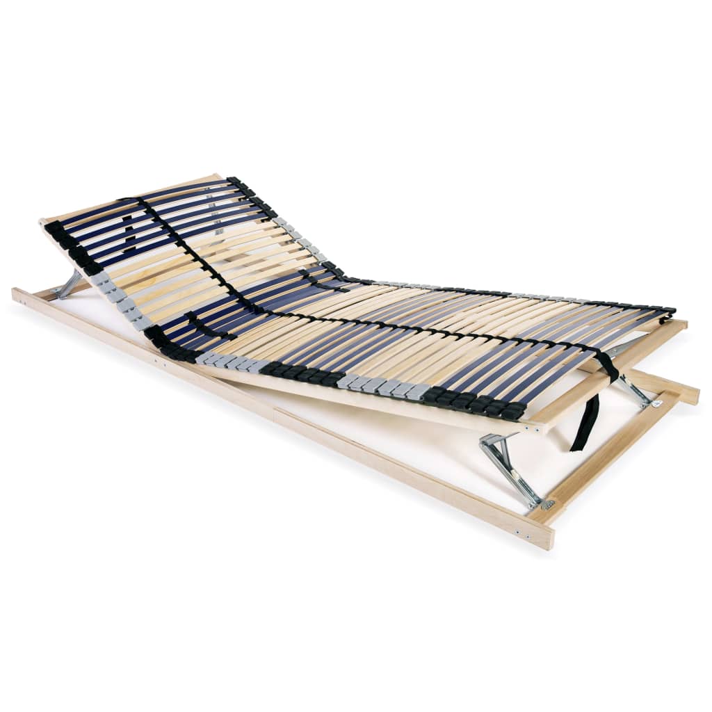 vidaXL Slatted Bed Base without Mattress with 42 Slats 7 Zones 70x200 cm