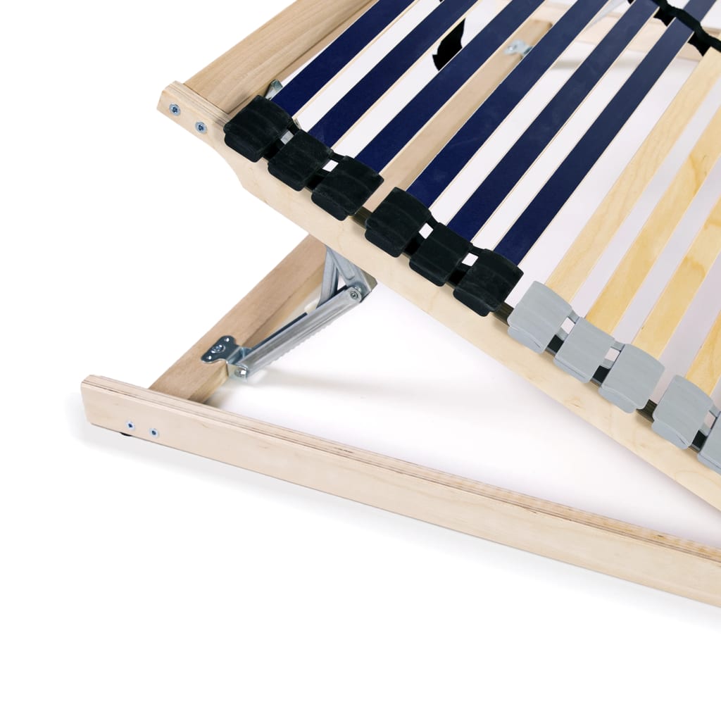 Slatted Bed Base without Mattress with 42 Slats 7 Zones 90x200 cm