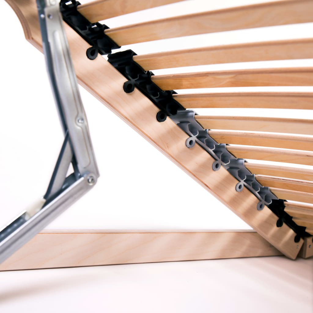 Slatted Bed Base without Mattress with 42 Slats 7 Zones 90x200 cm