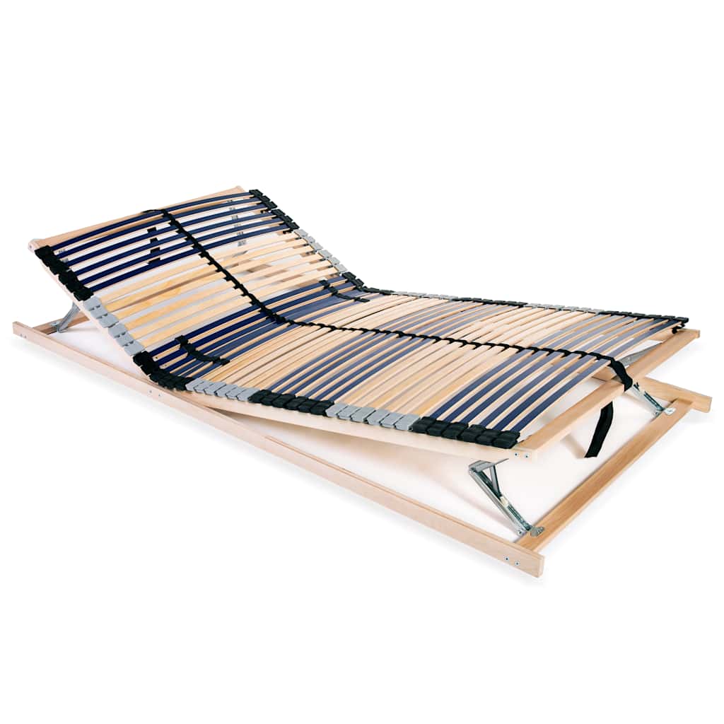 Slatted Bed Base without Mattress with 42 Slats 7 Zones 120x200 cm