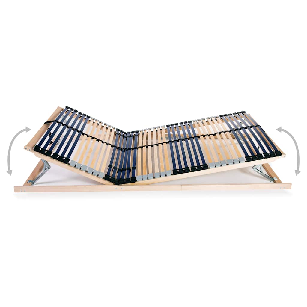 Slatted Bed Base without Mattress with 42 Slats 7 Zones 120x200 cm