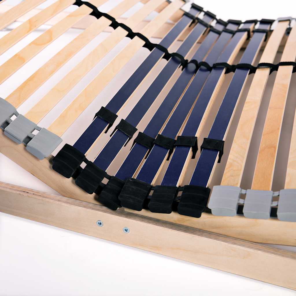 Slatted Bed Base without Mattress with 42 Slats 7 Zones 120x200 cm