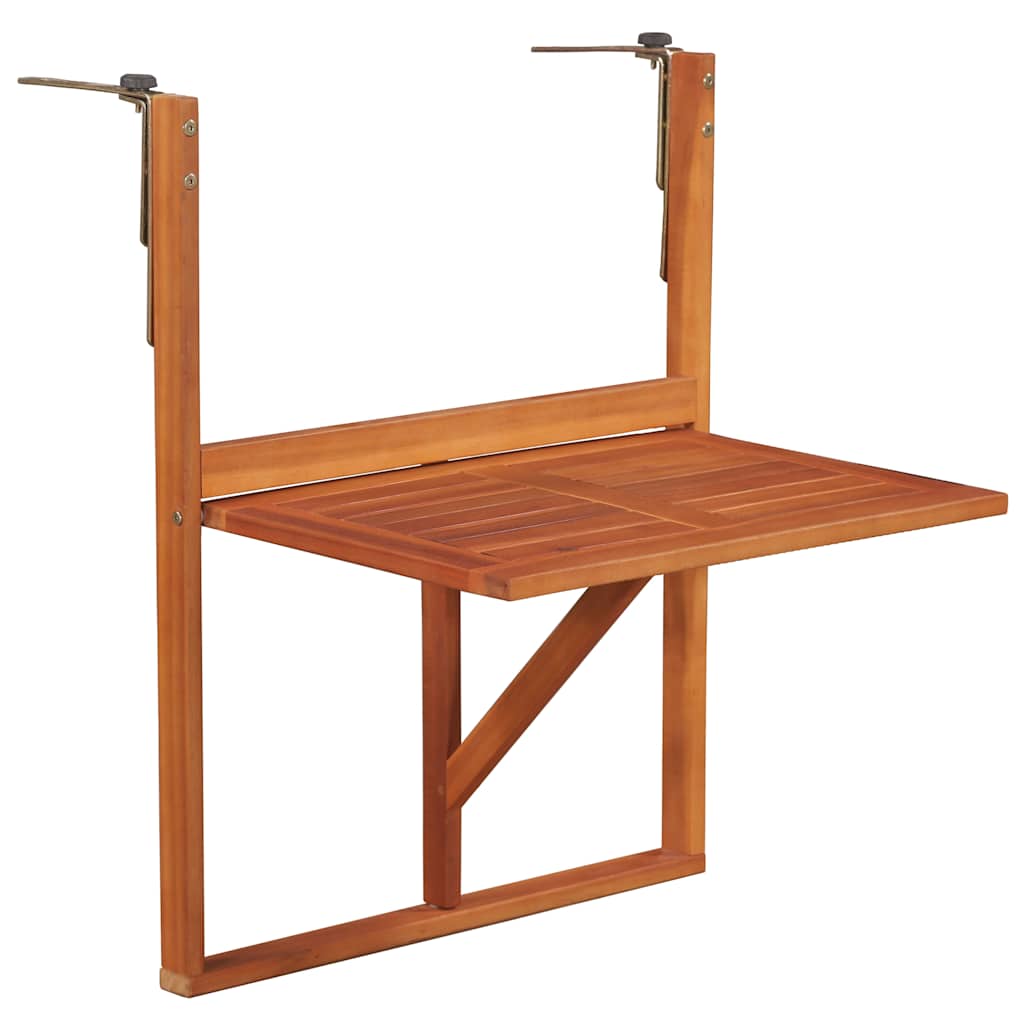 44118 vidaXL Hanging Balcony Table 64,5x44x80 cm Solid Acacia Wood