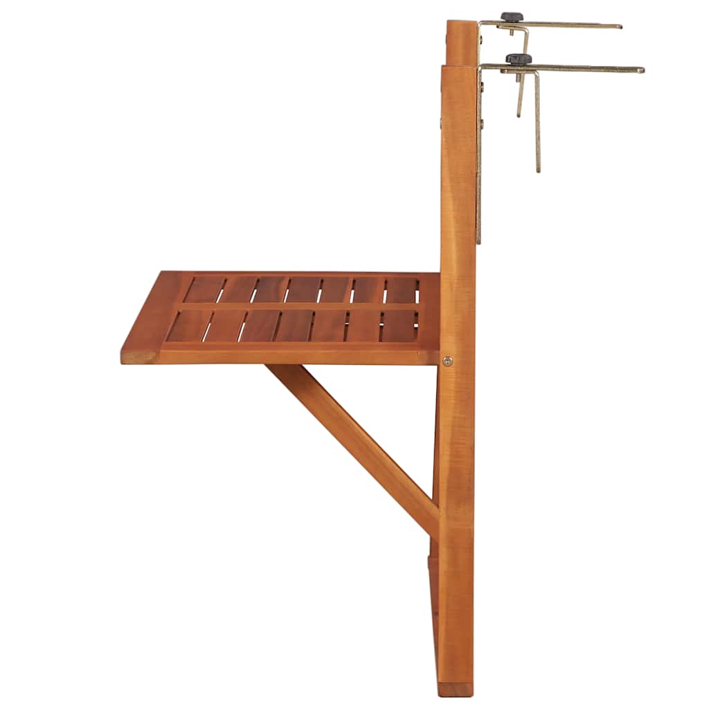 44118 vidaXL Hanging Balcony Table 64,5x44x80 cm Solid Acacia Wood