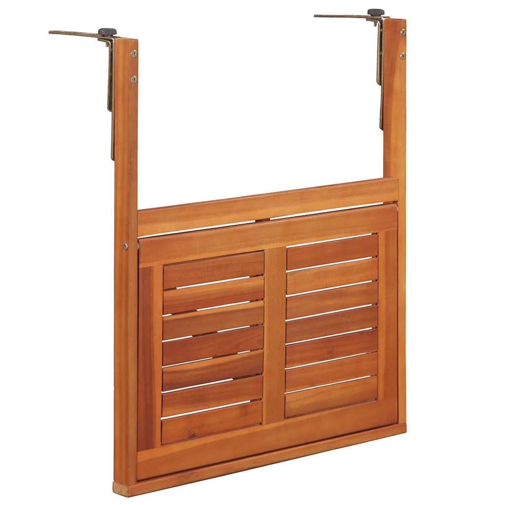 44118 vidaXL Hanging Balcony Table 64,5x44x80 cm Solid Acacia Wood