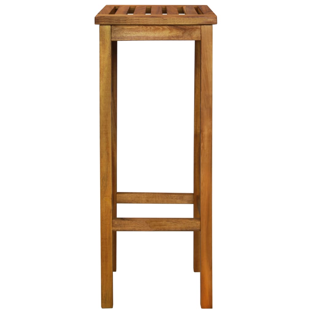 Bar Chair | Set of 2 | Natural wood | Solid acacia wood | Medium
