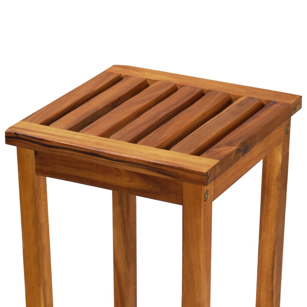 Bar Chair | Set of 2 | Natural wood | Solid acacia wood | Medium