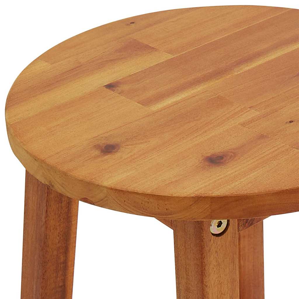 Bar Chairs 2 pcs Solid Acacia Wood