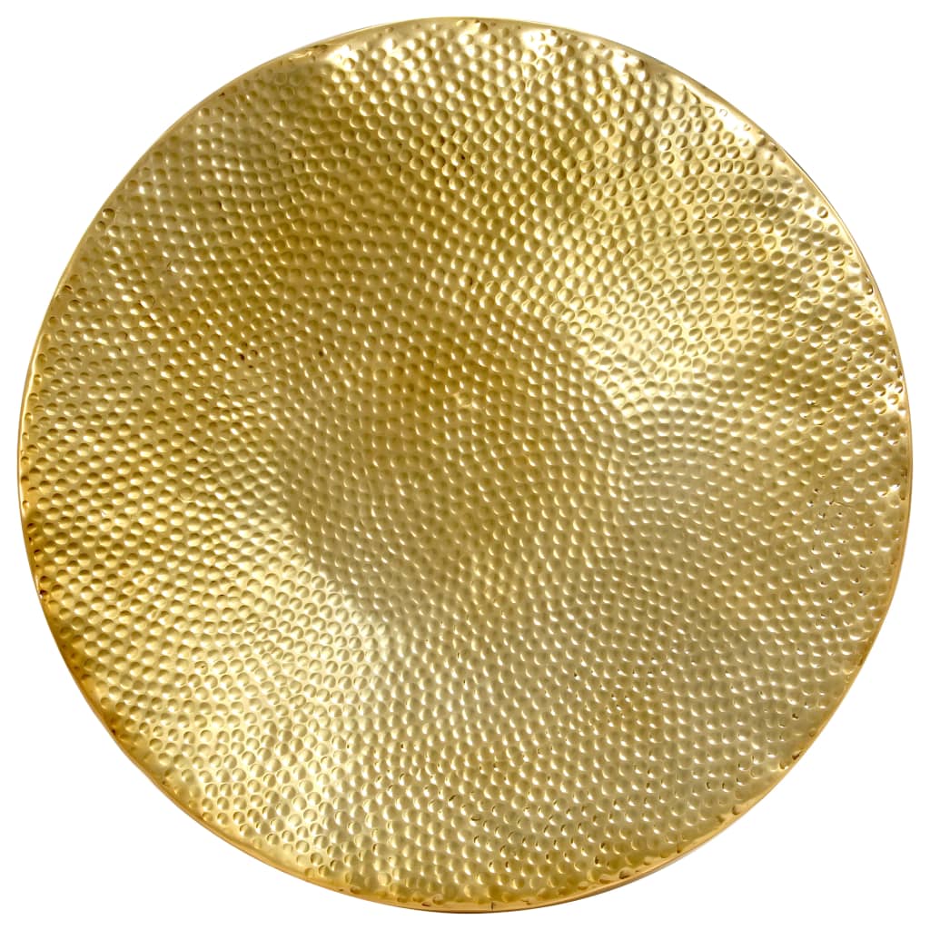 246508 vidaXL Coffee Table Hammered Aluminium 70x30 cm Brass