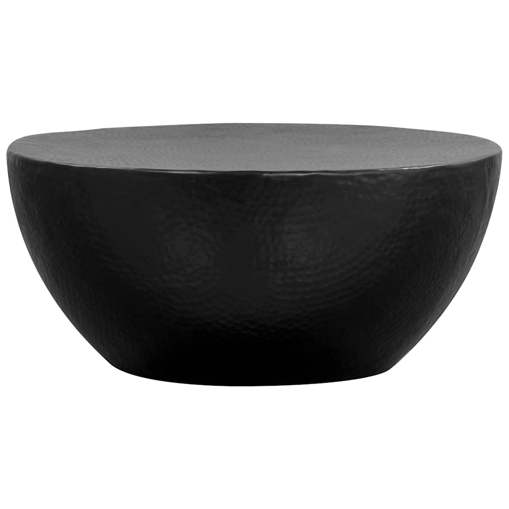 246510 vidaXL Coffee Table Hammered Aluminium 70x30 cm Black