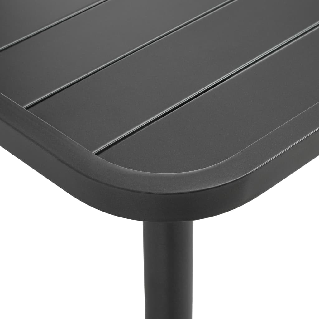 44258 vidaXL Garden Table Dark Grey 80x80x72 cm Steel