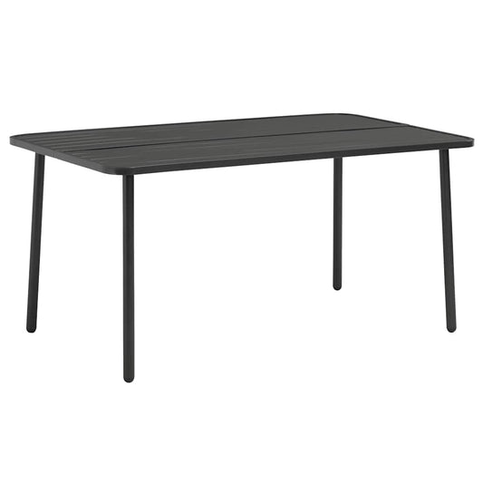 44259 vidaXL Garden Table Dark Grey 150x90x72 cm Steel