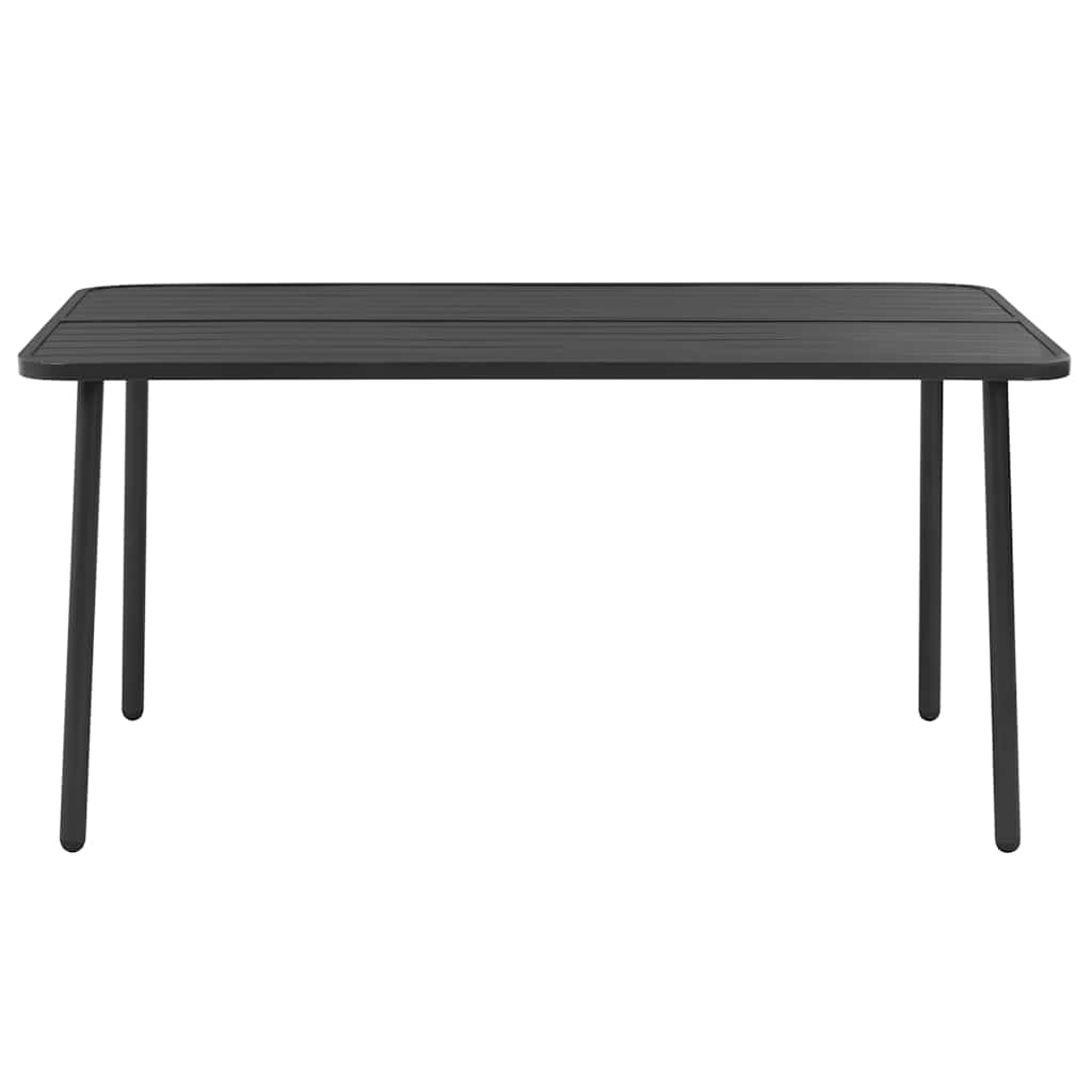 44259 vidaXL Garden Table Dark Grey 150x90x72 cm Steel
