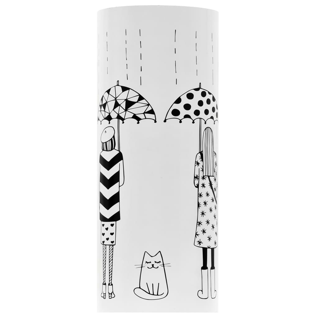 vidaXL Umbrella Stand Women Steel White