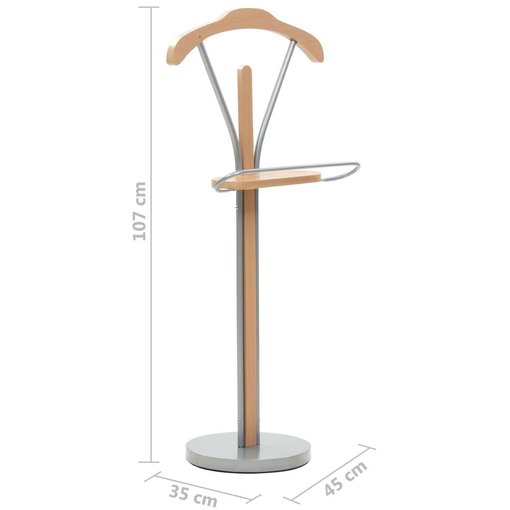 vidaXL Suit Stand 45x35x107 cm Natural