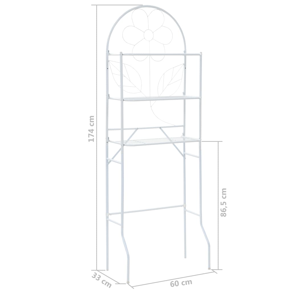 vidaXL Toilet Rack White 60x33x174 cm