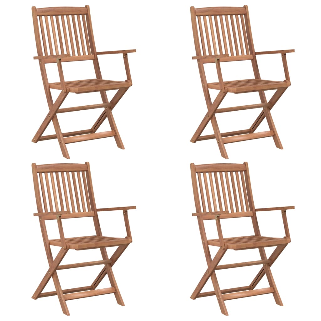 Outdoor Dining Set | Brown | Solid acacia wood | Compact |  Foldable