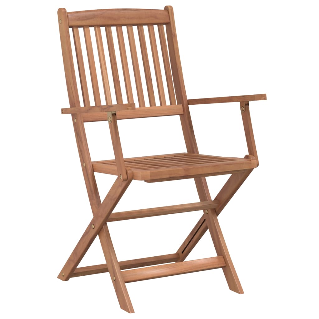 Outdoor Dining Set | Brown | Solid acacia wood | Compact |  Foldable