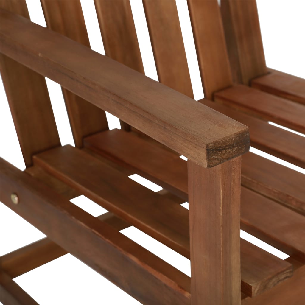 Garden Chair | Set of 2 | Wooden brown | Solid Acacia wood | Medium