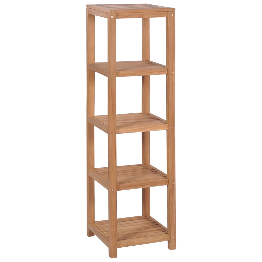 246500 vidaXL 4-Tier Bathroom Storage Rack Solid Teak 42x42x165 cm