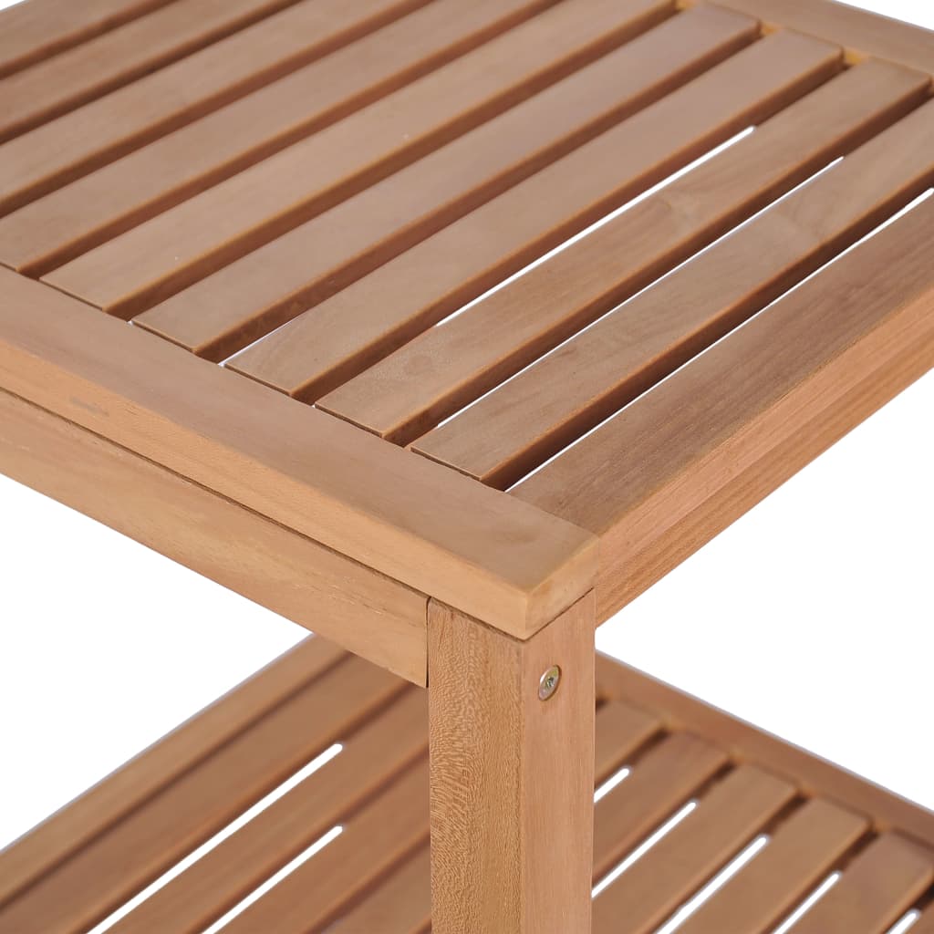 246500 vidaXL 4-Tier Bathroom Storage Rack Solid Teak 42x42x165 cm